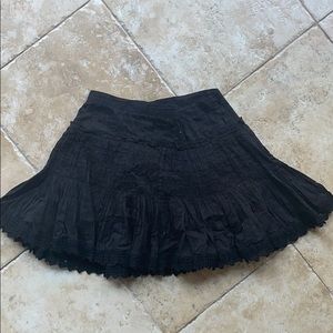 Loveshackfancy black mini skirt XS
